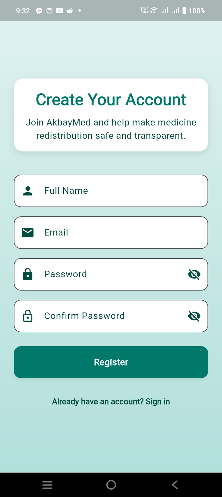 Registration Screen